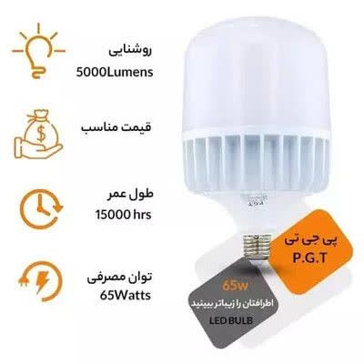 لامپ حبابی ۶۵ وات PGT